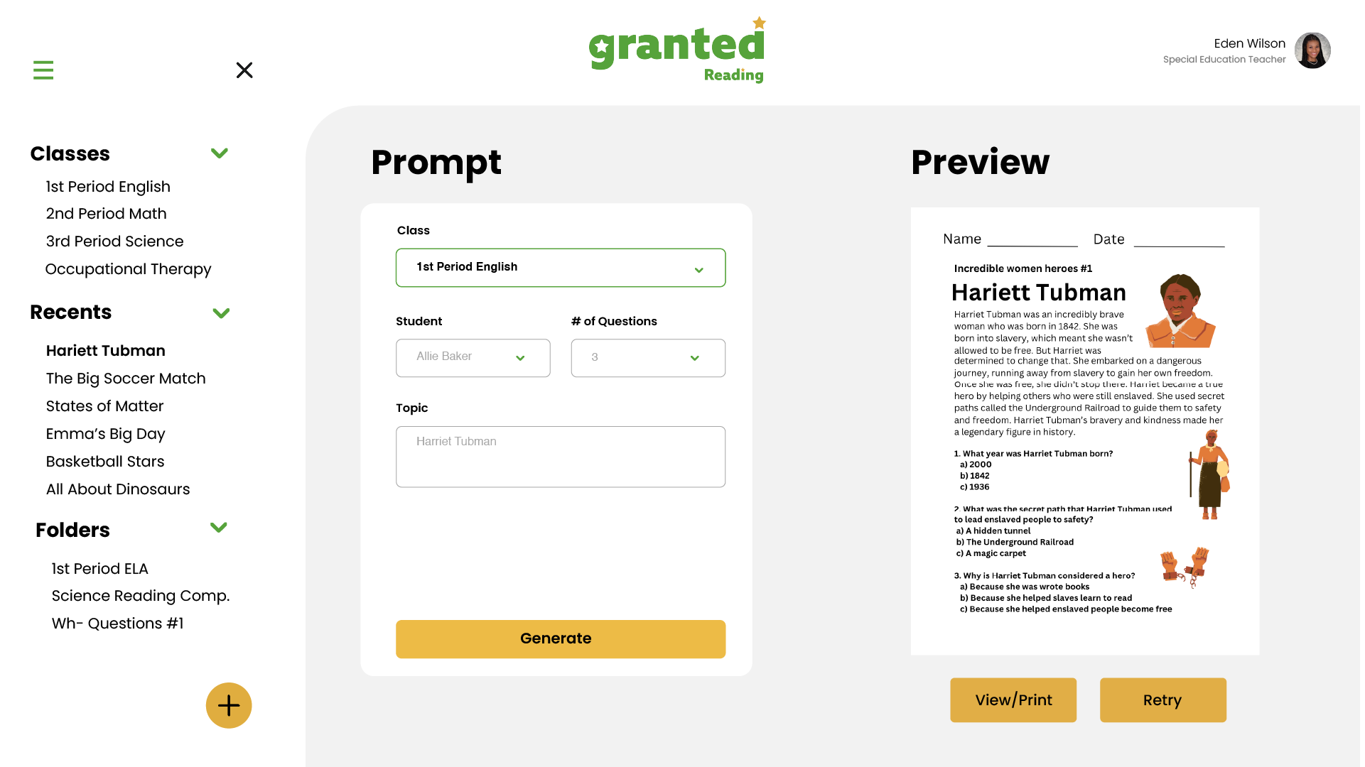 GR Generate Page